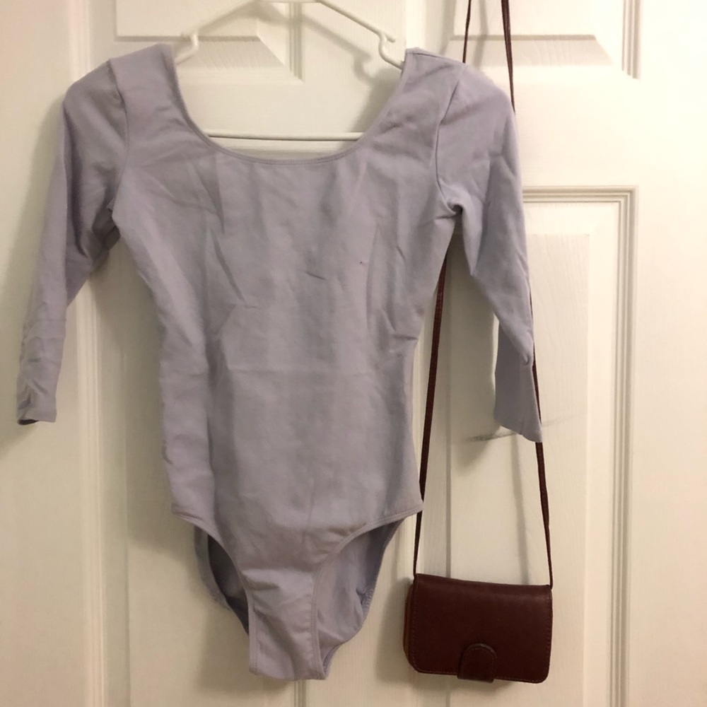 Danskin lilac long sleeve bodysuit